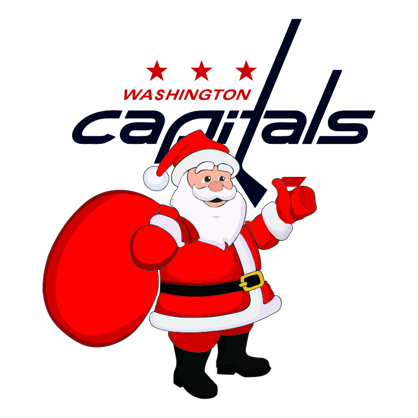 Washington Capitals Santa Claus Logo vinyl decal